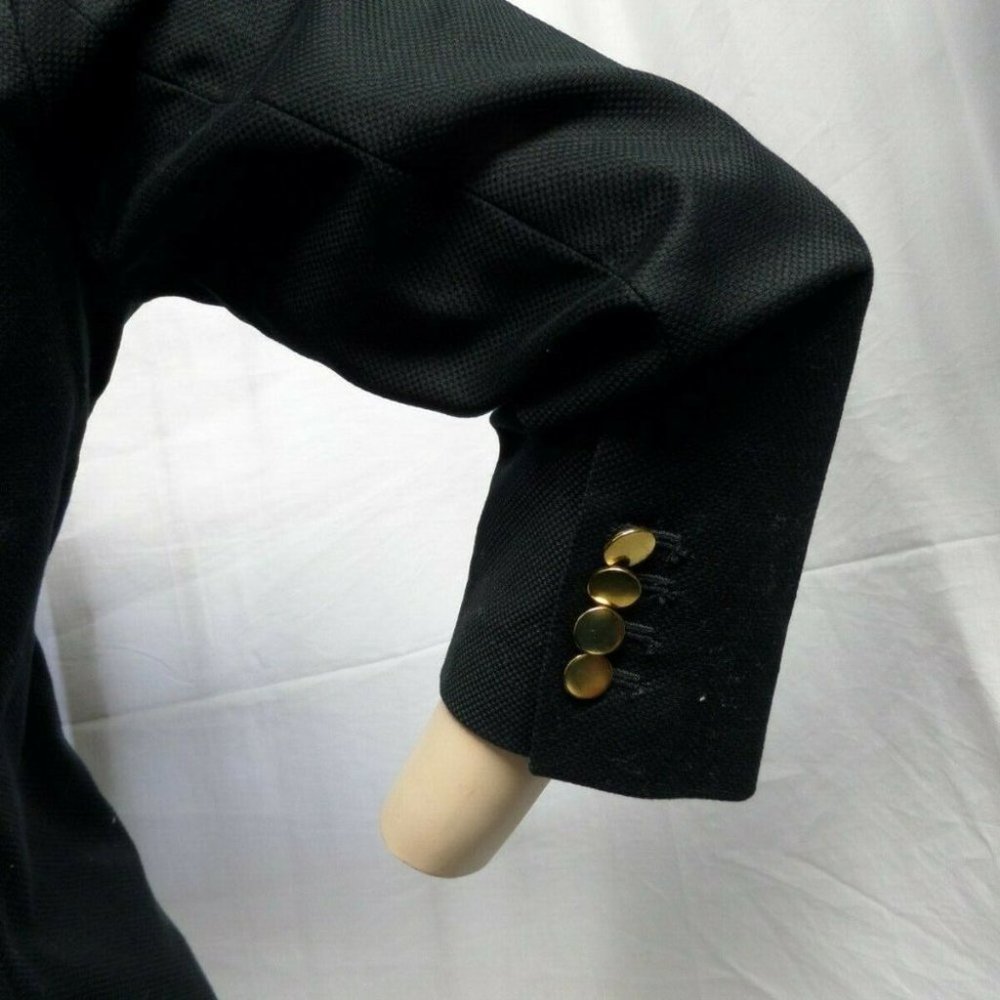 "ANN TAYLOR" BLACK CLASSIC DRESS CAREER CASUAL BLAZER JACKET SIZE: 6 NWT - Picture 2 of 3